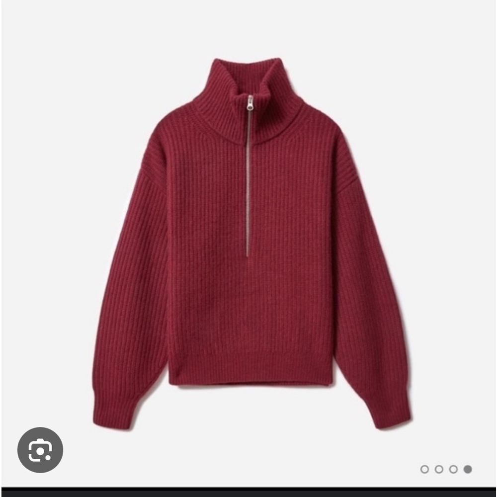 Everlane felted merino half zip